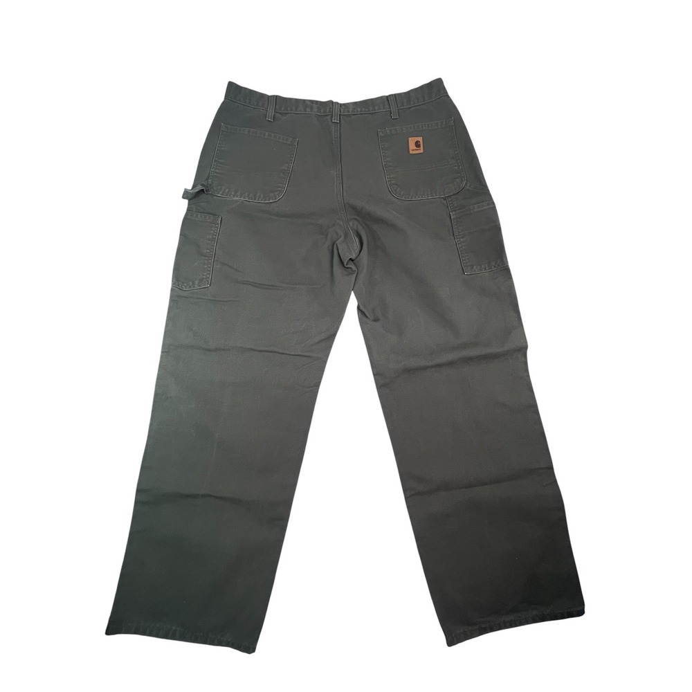 Carhartt B11 MOS Moss Green Washed Duck Work Dungaree Pants Men's 40x32